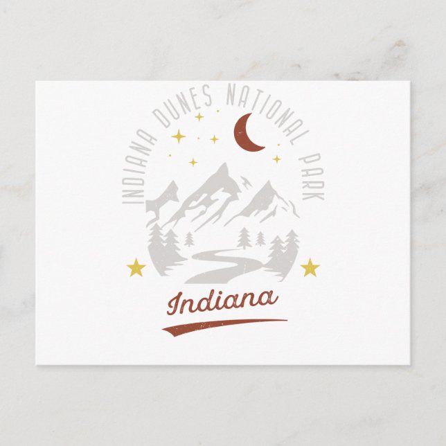 Vintage Indiana Dunes National Park Indiana Postcard (Front)