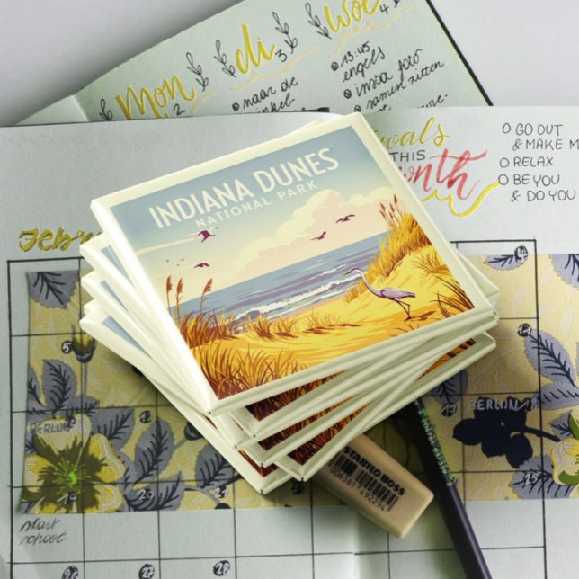 Vintage Indiana Dunes National Park  Magnet (Creator Uploaded)