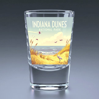 Vintage Indiana Dunes National Park Shot Glass