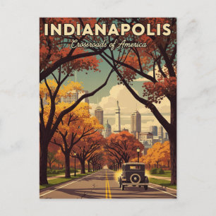 Vintage Indiana Indianapolis Postcard