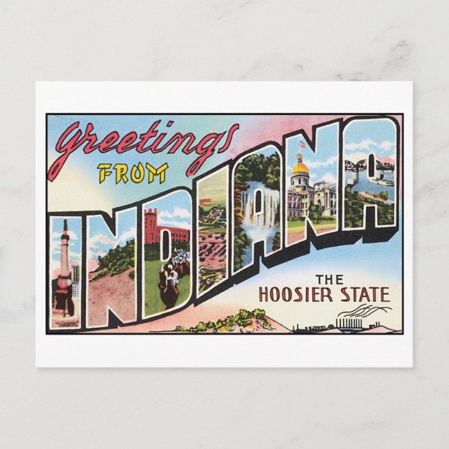 Vintage Indiana Postcard (Front)