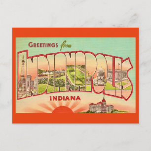 Vintage Indianapolis Postcard Greeting