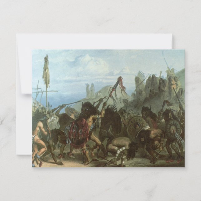 Vintage Indians, Bison Dance by Karl Bodmer (Front)