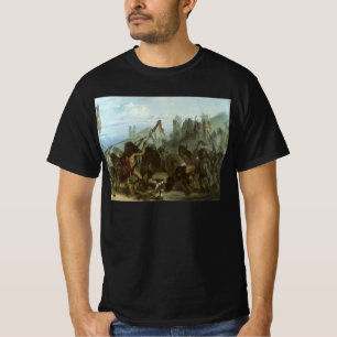 Vintage Indians, Bison Dance by Karl Bodmer T-Shirt