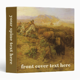 Vintage Indians, Buffalo Hunt by CM Russell Binder