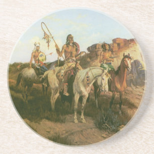 Vintage Indians, Prowlers of the Prairie, Seltzer, Coaster