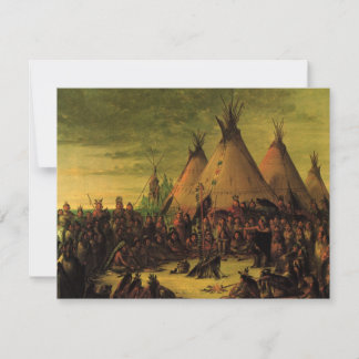 Vintage Indians, Sioux War Council by Catlin