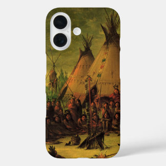 Vintage Indians, Sioux War Council by Catlin iPhone 16 Case