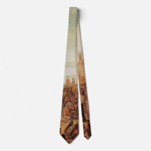 Vintage Indians, Sioux War Council by Catlin Tie