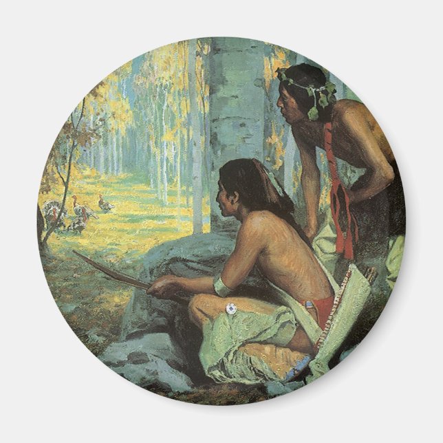 Vintage Indians, Taos Turkey Hunters by Couse Magnet (Front)