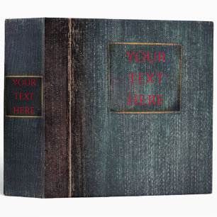 Vintage Indigo Personalized Old Book Ancient Tome Binder