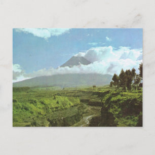 Vintage Indonesia, Merapi Volcano Postcard