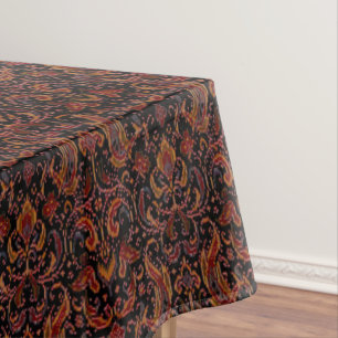 Vintage Indonesian Bangka Tribal Ikat Pattern Tablecloth