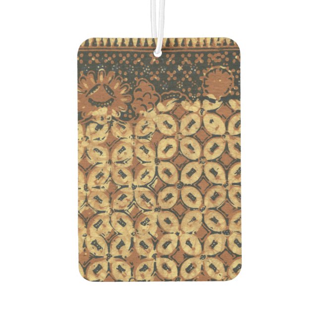 Vintage Indonesian Batik Kawung Pattern Rustic Air Freshener (Back)