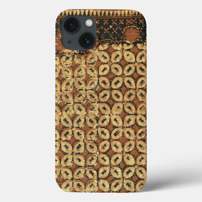 Vintage Indonesian Batik Kawung Pattern Rustic Case-Mate iPhone Case (Back)