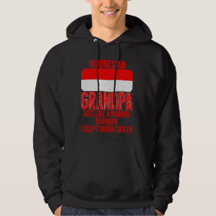 Vintage Indonesian Grandpa Indonesia Flag For Fath Hoodie