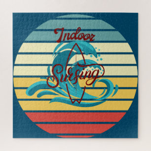 Vintage Indoor Surfing Jigsaw Puzzle