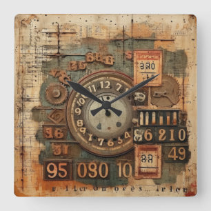 Vintage Industrial Grunge Wall Clock
