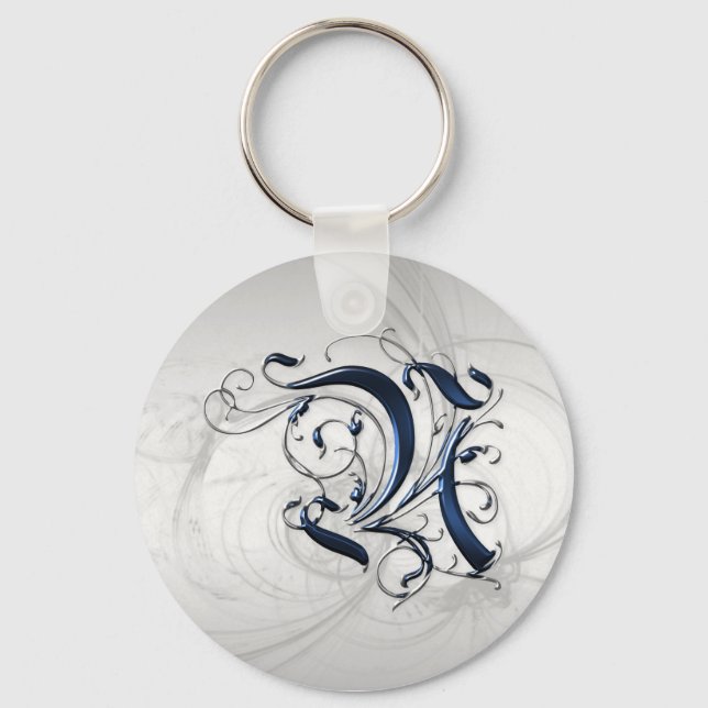 Vintage Initial N Keychain (Front)