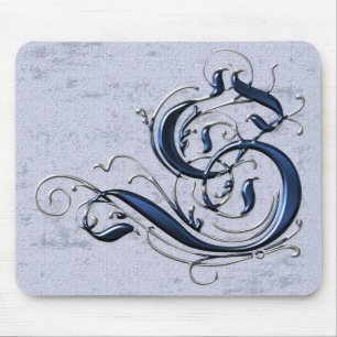 Vintage Initial S Mouse Pad
