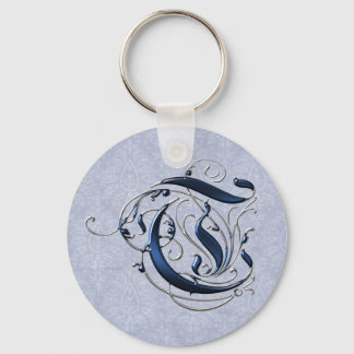 Vintage Initial T Keychain