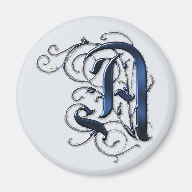 Vintage Initials A Magnet (Front)