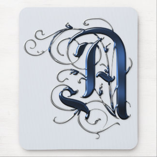 Vintage Initials A Mouse Pad