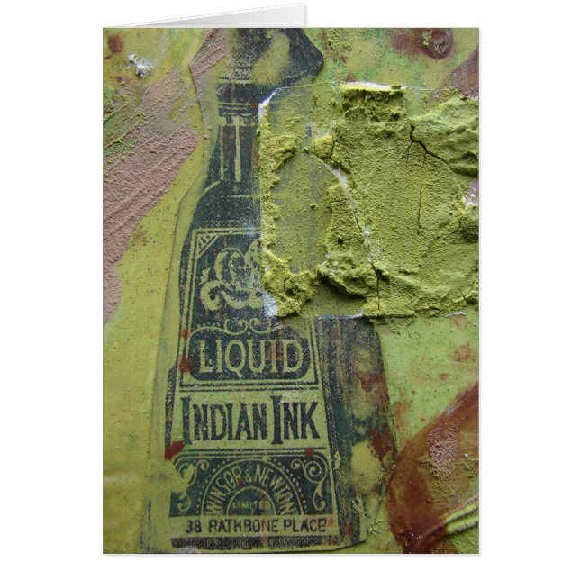Vintage Ink Bottle Mixed Media (Front)