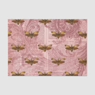 Vintage Insect Ephemera Tissue Paper