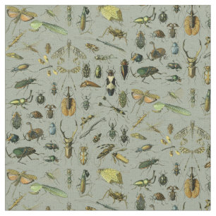 Vintage Insect Pattern Fabric