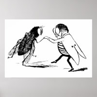 Vintage Insects Dancing; Bluebottle Fly
