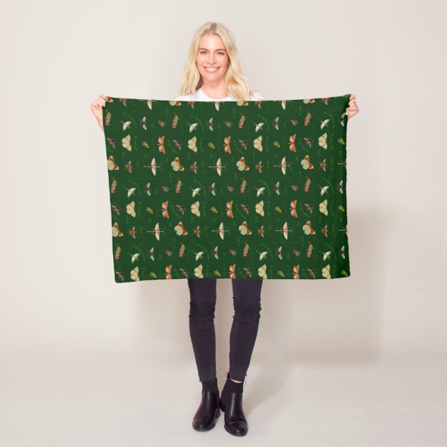 Vintage Insects Fleece Blanket (In Situ)