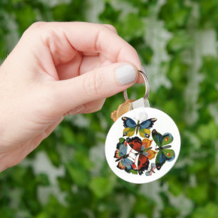 Vintage Insects or Bugs, Beautiful Butterflies Keychain