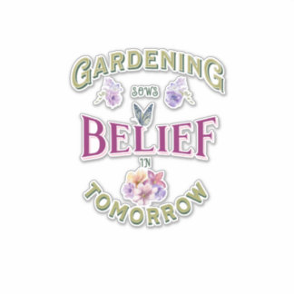 Vintage Inspirational Gardening Sows Belief