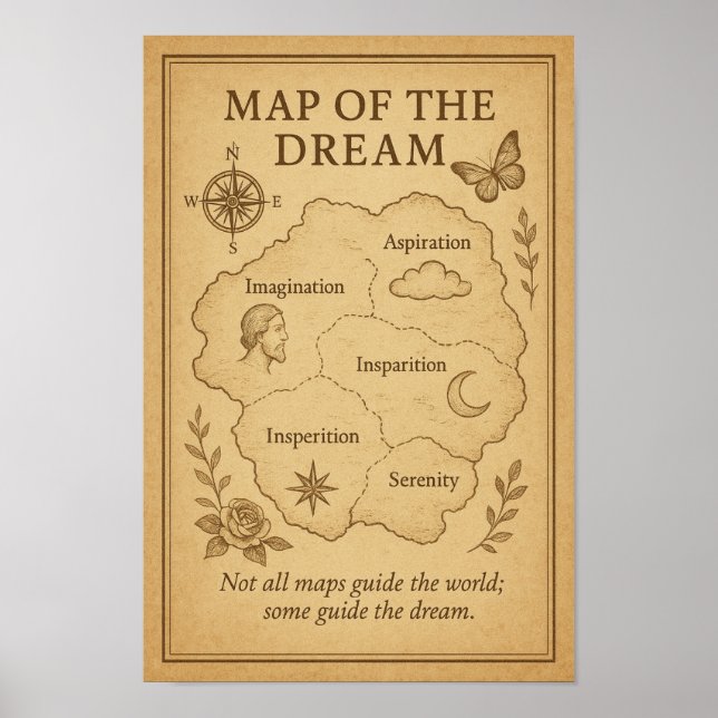 Vintage Inspirational Wall Art Poster (Front)