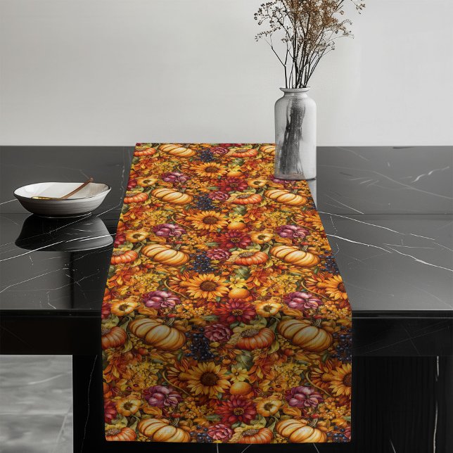Vintage-Inspired Autumn Table Runner Delicate (Vintage-Inspired Autumn Table Runner Delicate Florals)