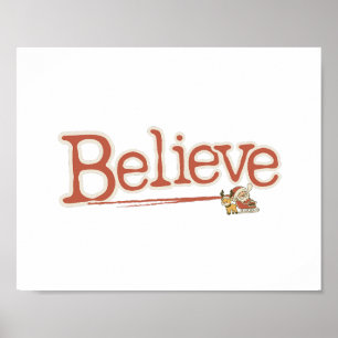 Vintage-Inspired Believe, Cozy Holiday Poster