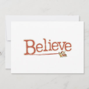 Vintage-Inspired Believe, Nostalgic Greetings Holiday Card