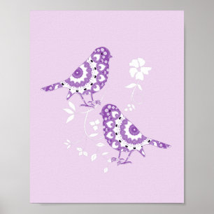 Vintage Inspired Birds On A Branch Pretty Picture Poster