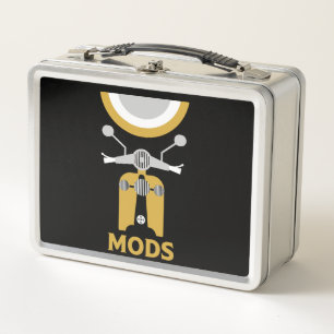 Vintage Inspired British Mods And Rockers Metal Lunch Box