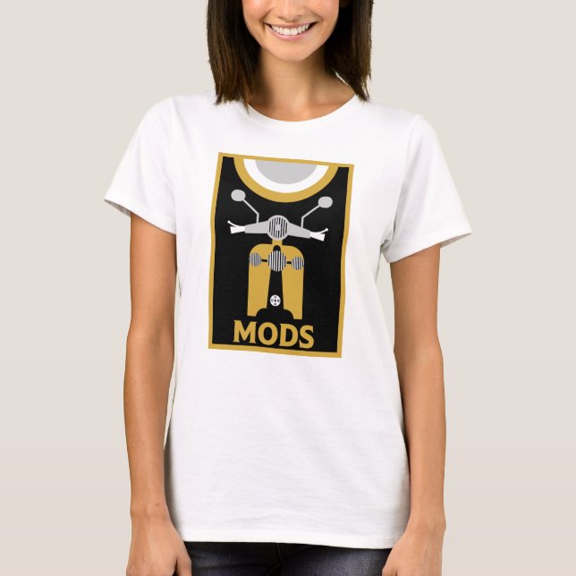 Vintage Inspired British Mods And Rockers T-Shirt (Front)