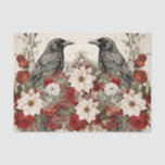 Vintage Inspired Christmas Floral Ravens Tissue Paper<br><div class="desc">These Vintage Inspired Christmas Floral Ravens Tissue Paper Tissue Paper Sheets are designed specifically for those of you who are into Crafting,  Decoupage and Junk Journalling. Thank you for visiting and shopping my store! All My Love,  Fluid,  Digital,  Dotted & Graphic Arts</div>