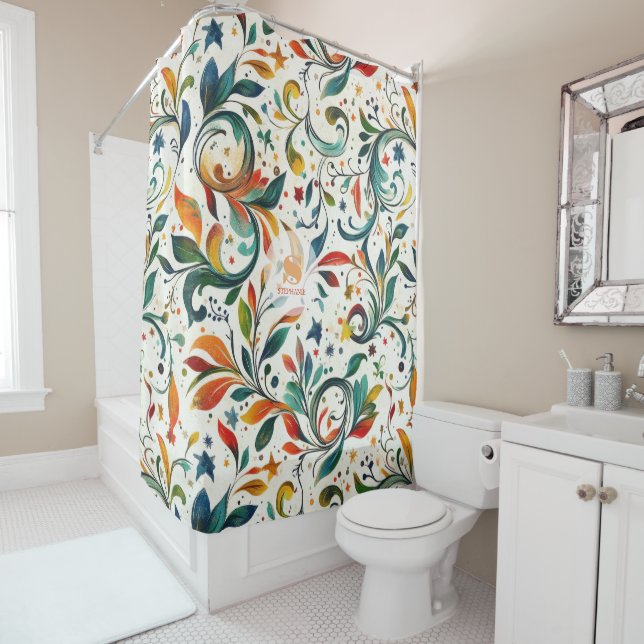 Vintage-Inspired Colourful Paisley Leaf Pattern (In Situ)
