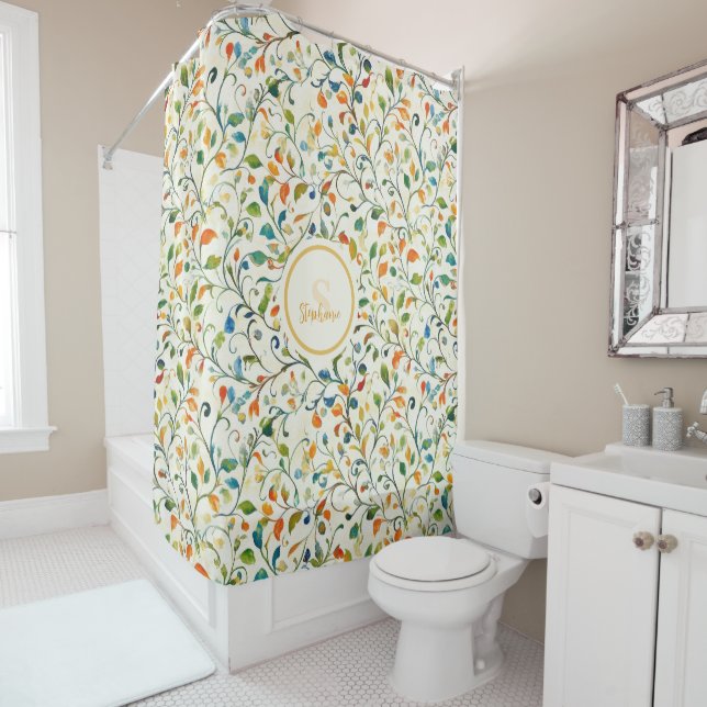 Vintage-Inspired Colourful Paisley Leaf Pattern (2 (In Situ)