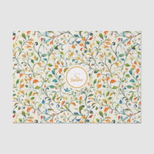 Vintage-Inspired Colourful Paisley Leaf Pattern (2 Tissue Paper