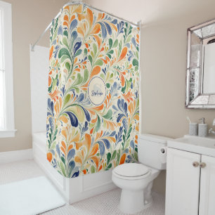 Vintage-Inspired Colourful Paisley Leaf Pattern (4