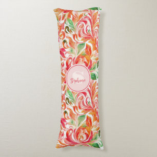 Vintage-Inspired Colourful Paisley Leaf Pattern (5 Body Pillow