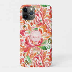 Vintage-Inspired Colourful Paisley Leaf Pattern (5 iPhone 11 Pro Case