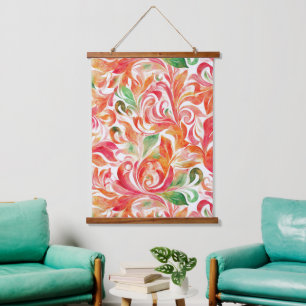 Vintage-Inspired Colourful Paisley Leaf Pattern (5 Hanging Tapestry