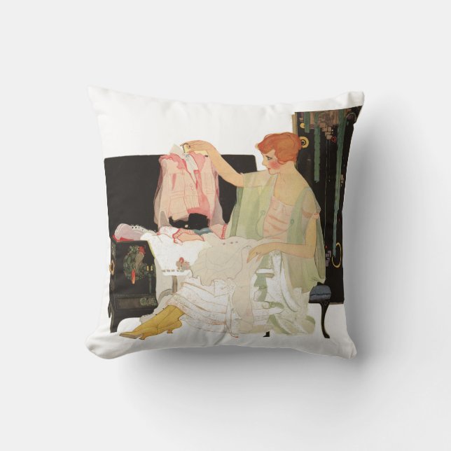 Vintage Inspired Comfy Pillow! Throw Pillow (Front)